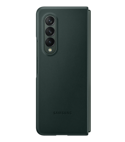 Funda Samsung Piel Leather Cover Para Galaxy Z Fold 3 Verde