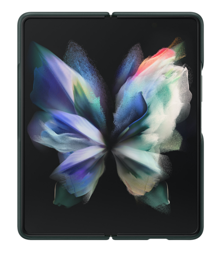 Funda Samsung Piel Leather Cover Para Galaxy Z Fold 3 Verde