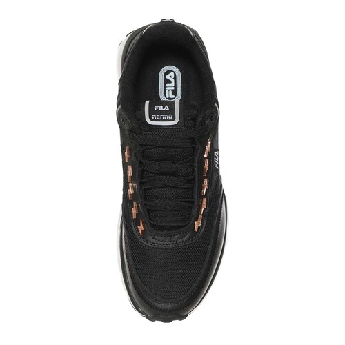 Tenis Fila Renno Pierced Negro Dorado de Dama Original.