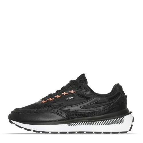 Tenis Fila Renno Pierced Negro Dorado de Dama Original.