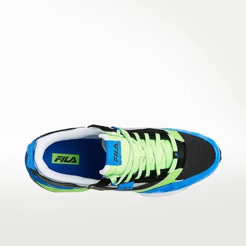 Tenis Fila Renno N-Generation Negro Azul Verde de Caballero.