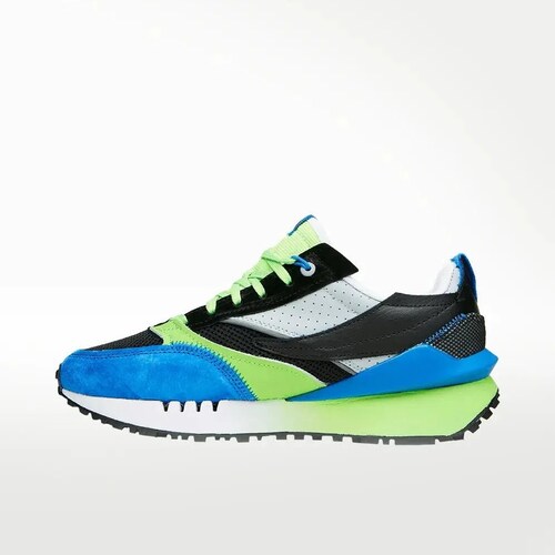 Tenis Fila Renno N-Generation Negro Azul Verde de Caballero.