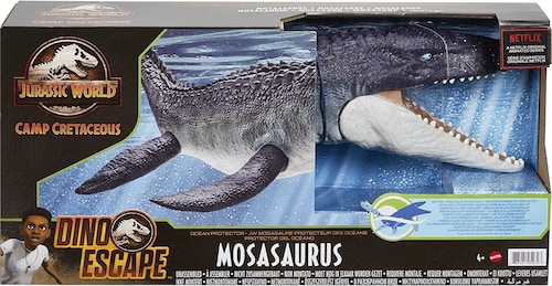 MOSASAURUS OCEAN PROTECTOR JURASSIC WORLD FIGURA ESCULPIDA CON ARTICULACIONES MOVIBLES DE PLÁSTICO