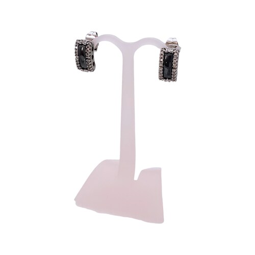 Broqueles en rodio brick.