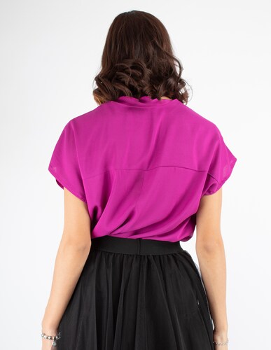 Blusa amplia cuello V 