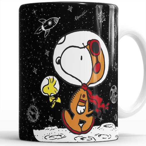 Set de 4 Tazas de Cerámica con Diseño Encantador de Snoopy: Haz de cada momento especial