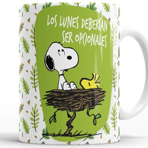 Set de 4 Tazas de Cerámica con Diseño Encantador de Snoopy: Haz de cada momento especial