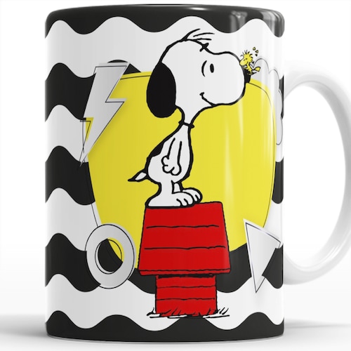 Set de 4 Tazas de Cerámica con Diseño Encantador de Snoopy: Haz de cada momento especial