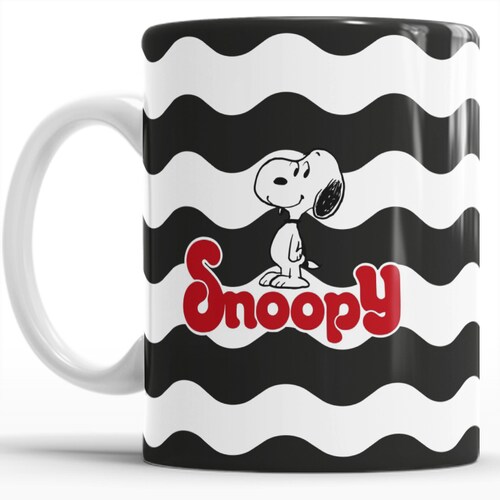 Set de 4 Tazas de Cerámica con Diseño Encantador de Snoopy: Haz de cada momento especial