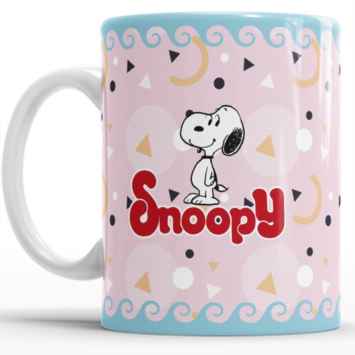 Set de 4 Tazas de Cerámica con Diseño Encantador de Snoopy: Haz de cada momento especial