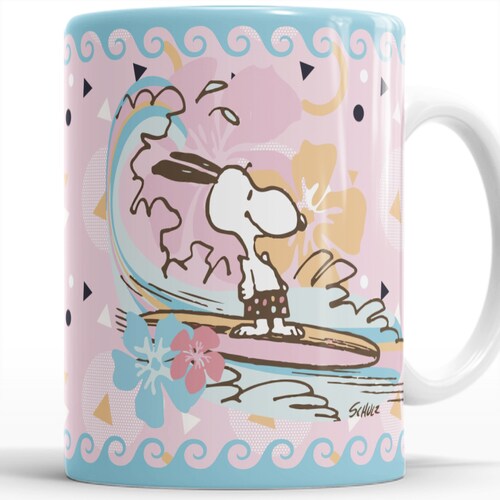 Set de 4 Tazas de Cerámica con Diseño Encantador de Snoopy: Haz de cada momento especial