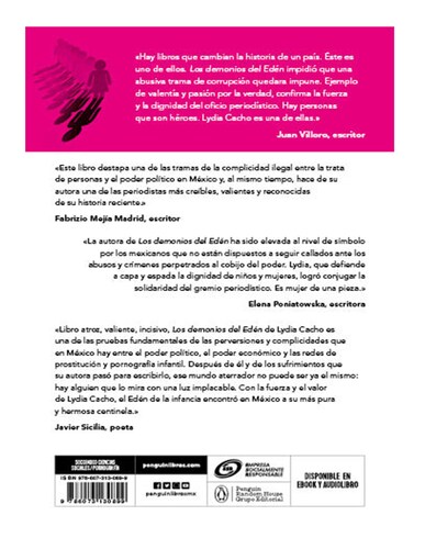 Libro Fisico Los Demonios del Edén Autor  Lydia Cacho 