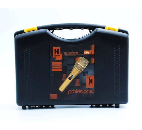 Micrófono Kapton Kmi-08 Dinámico, unidireccional color, Dorado