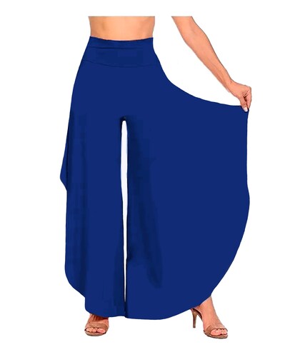 Falda pantalón larga casual elegante de moda mujer dama xally 56 aberturas amplio