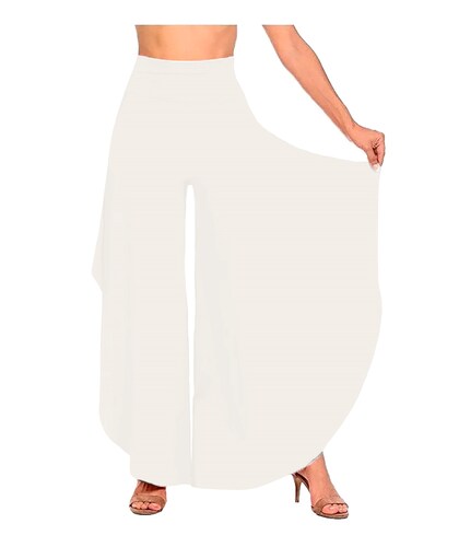 Falda pantalón larga casual elegante de moda mujer dama xally 56 aberturas amplio