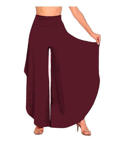 Falda pantalón larga casual elegante de moda mujer dama xally 56 aberturas amplio