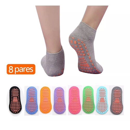 Calcetines Antideslizantes De Yoga Danza Pilates, 8 Pares