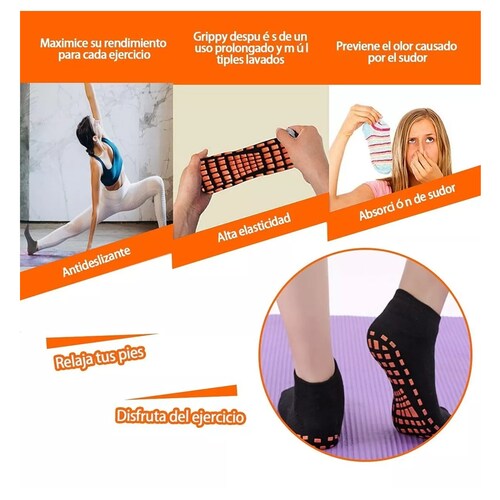 Calcetines Antideslizantes De Yoga Danza Pilates, 8 Pares