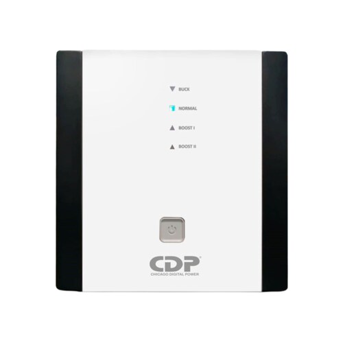 Regulador de Voltaje CDP R-AVR 2408 de 2400VA/1800W con 9 Contactos, Línea Blanca.