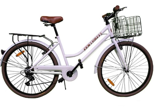 Bicicleta Urbana Vintage R26 7v Frenos V-brakes Con Canasta.