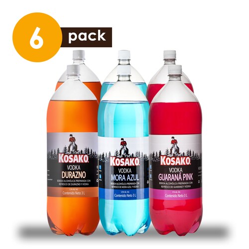 Vodka Kosako Mix 3 litros 6 Pack