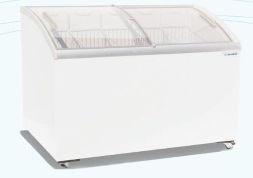 Congelador Horizontal De Puertas Corredizas Cristal Curvo Metalfrio CHC400DV16.