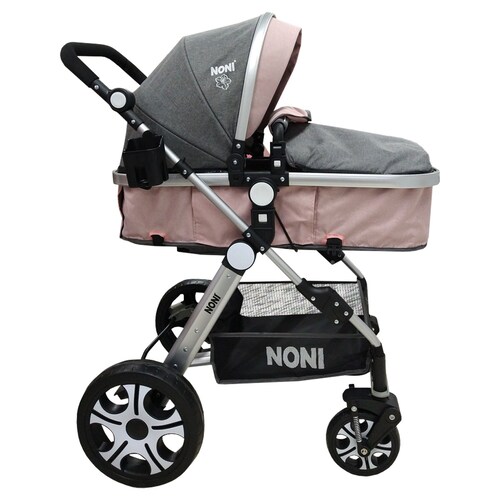 Carriola Angelin Sistema de Viaje 3 en 1 con Portabebe 999-C Rosa Gris