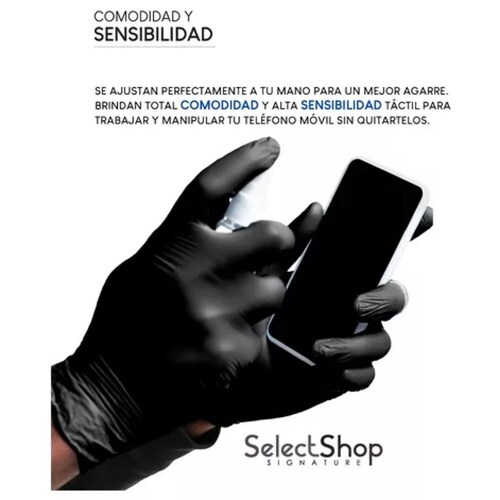 Guantes De Nitrilo Vinil Libre De Latex Sin Polvo Azul Negro 200 Pzas Talla G.