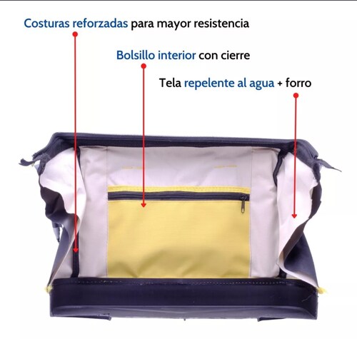 Bolsa Porta Herramienta Base Rigida Impermeable 41x29x23.5cm