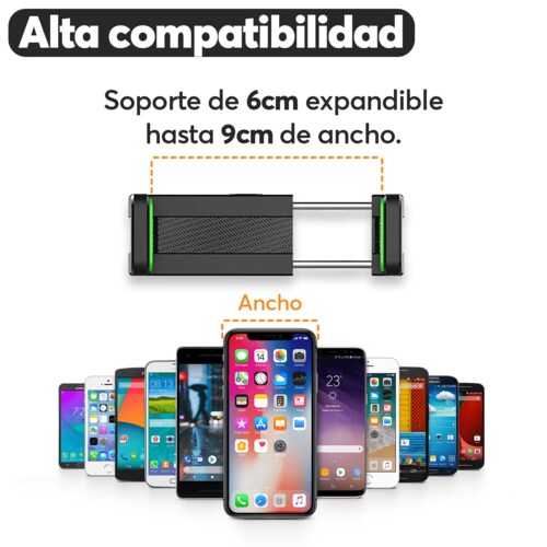 Base Soporte Porta Celular Auto Archy 360 Grados para Parasol Visera de Coche Volante Compatibilidad Universal Brazo Estabilizador Carro Ajustable (ZJ1969).
