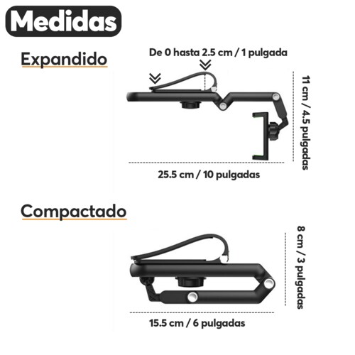 Base Soporte Porta Celular Auto Archy 360 Grados para Parasol Visera de Coche Volante Compatibilidad Universal Brazo Estabilizador Carro Ajustable (ZJ1969).