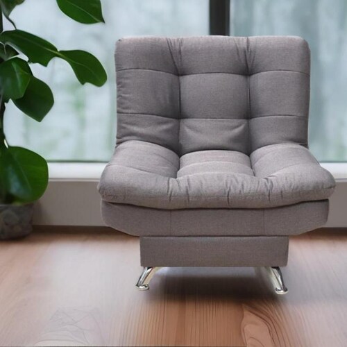 Sillón Individual Moderno Ocasional Reclinable Gris