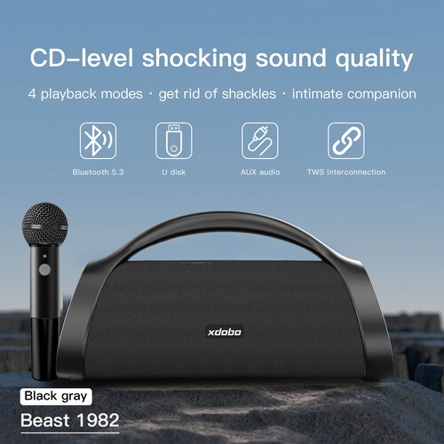 Xdobo Beast 1982: Altavoz portátil inalámbrico de alta potencia