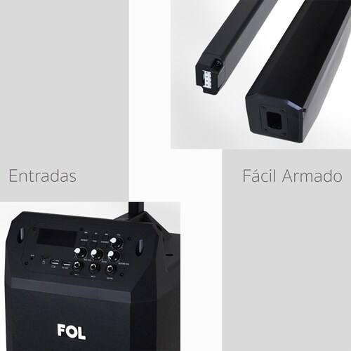 Bocina con Torre de  Audio con Subwoofer Portatil .