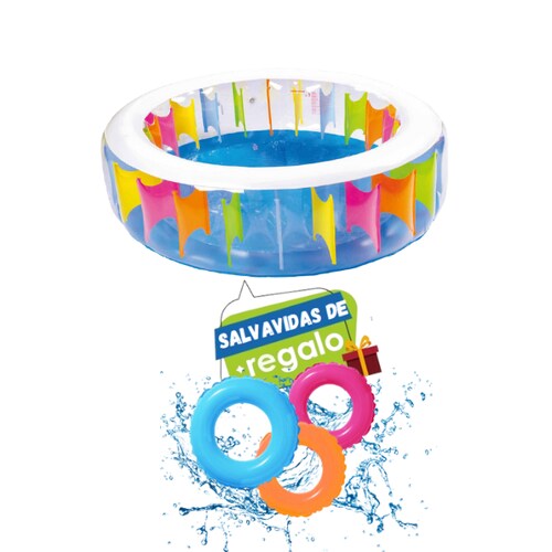 Alberca Inflable Giant Rainbow Pool 190 X 50 Cm 560l.