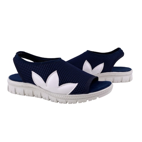 Sandalias Confort Tenis Huarache Dama Quin Footwear Malla Resistente Color Azul