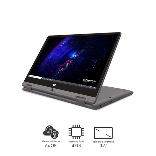Laptop Ghia Shift Pro 2 en 1 360 Intel Celeron-N4000 4gb 64gb 11.6Pulg HD Touch W10P Graphite Grey Notghia-312.
