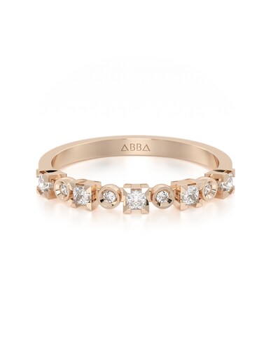 CHURUMBELA DÚO 10K ORO ROSA ABBA JOYAS.