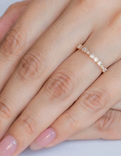 CHURUMBELA DÚO 10K ORO ROSA ABBA JOYAS.