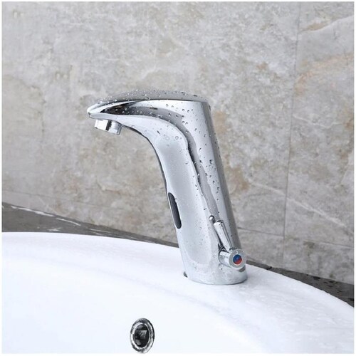 Lavamanos de Baño Grifo MXOWT-001-16 Sensor 8 a 30cm 127V 60Hz Frío Caliente Automatico Diámetro de Tubo 12", SensoWat.