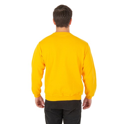 Sudadera Hombre Felpa Stretch Cuello Redondo Básico Chili Beans Color Amarillo.