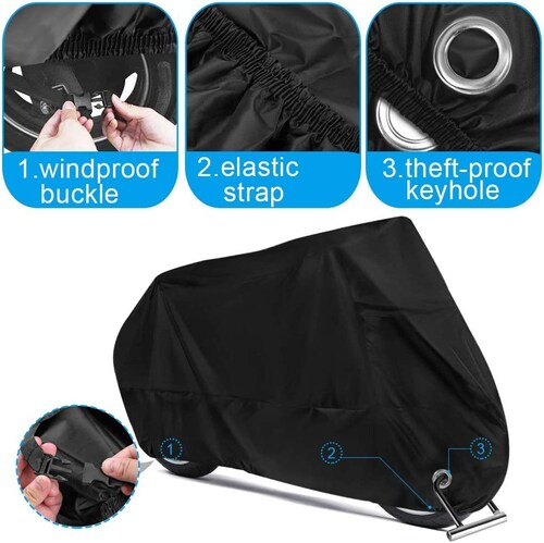 Cubierta Impermeable para Motocicletas, protección contra el Polvo, y lluvia, aptos para Motocicletas como Honda, Yamaha, Suzuki, Harley y más