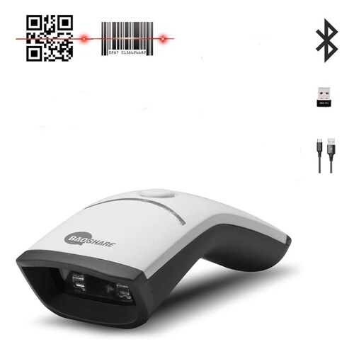 Escáner Lector de código de Barras 2D 1D inalámbrico, QR PDF417 Data Matrix para computadoras portátiles/PC/Android/iOS