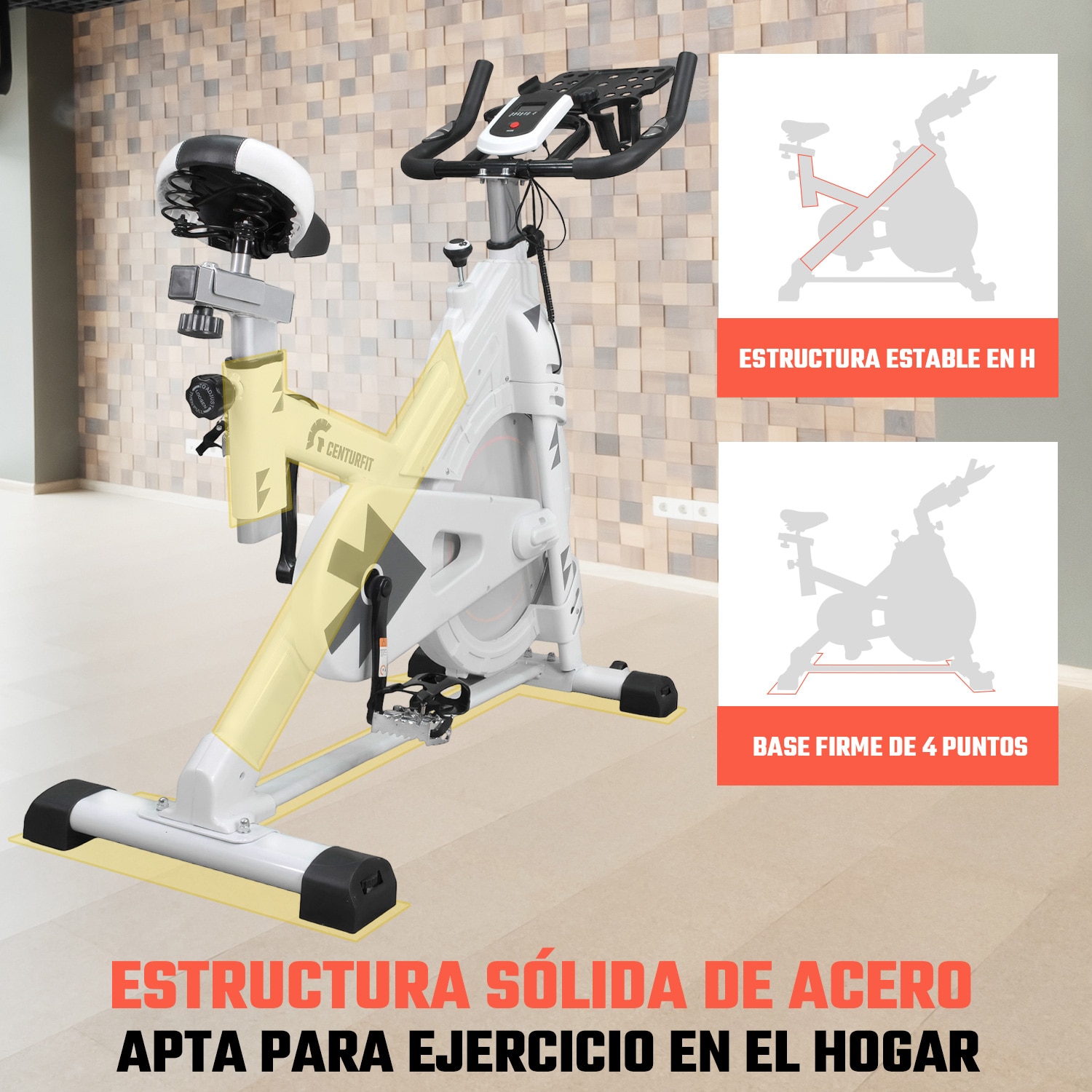 Bicicleta spinning blanca hot sale