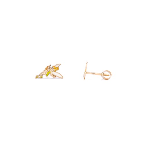 Arete Campanita/ Tinker Bell Oro 14 Kilates.