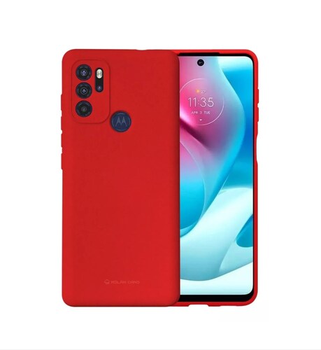 Case G60/G60S Rojo Motorola Silicon Logo Funda Protector