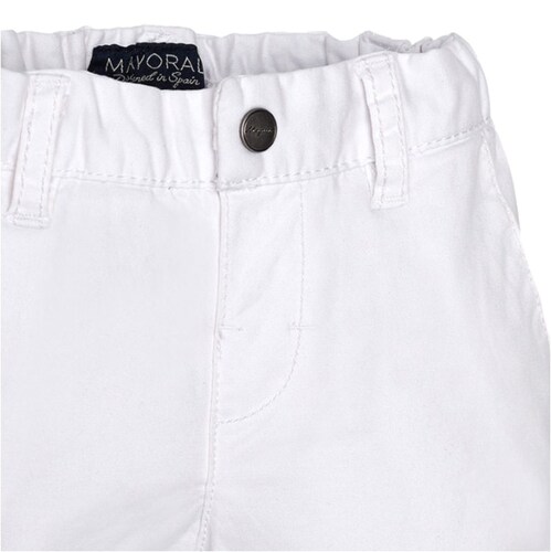 Short Tipo Chino Marca Mayoral Color Blanco Bebé Niño.