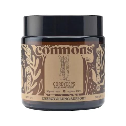 Hongo Adaptógeno Cordyceps 50g Commons Polvo 100% Orgánico