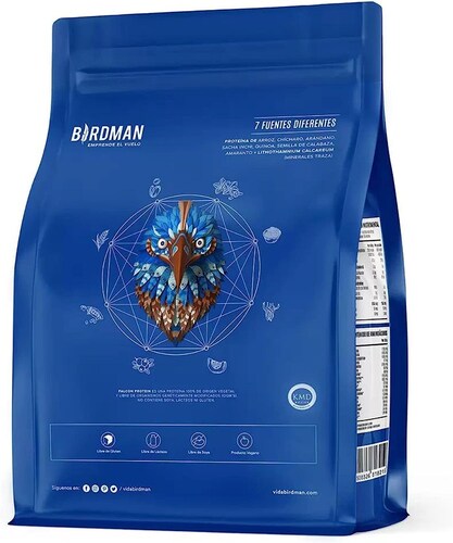 PROTEÍNA ORGÁNICA VEGANA CHOCOLATE 1.5KG BIRDMAN FALCON