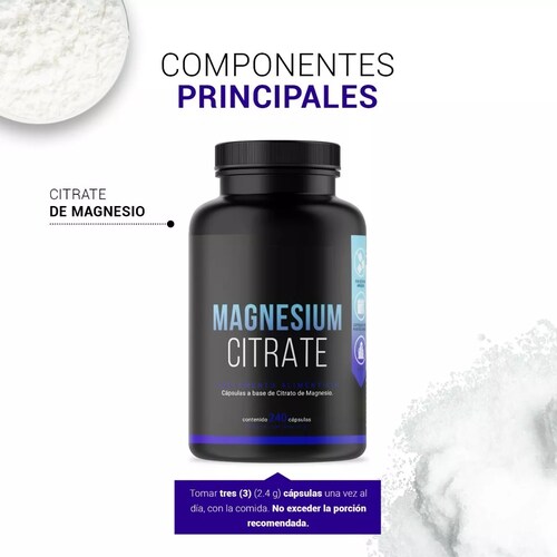 Citrato De Magnesio De 240 Cápsulas. B